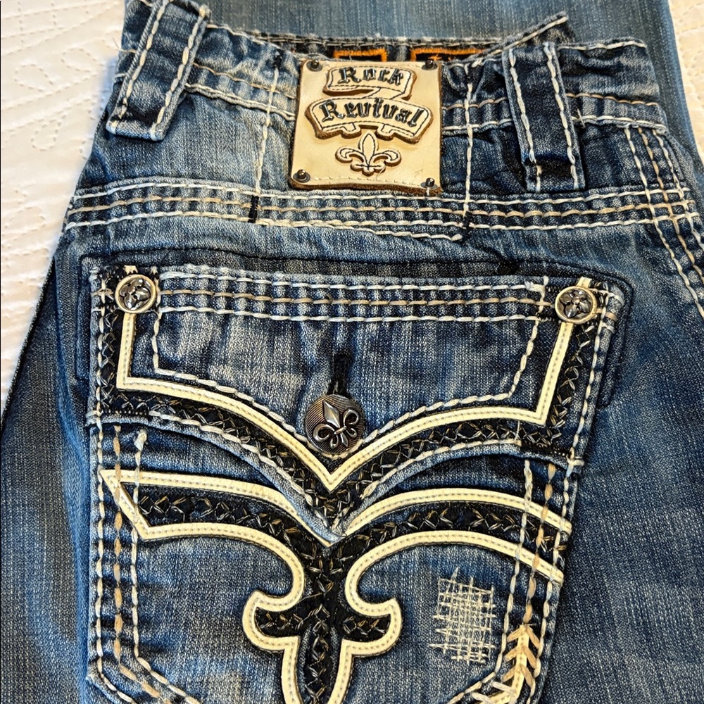 Rock & Revival Blue Bootcut Jeans - Picture 2 of 5